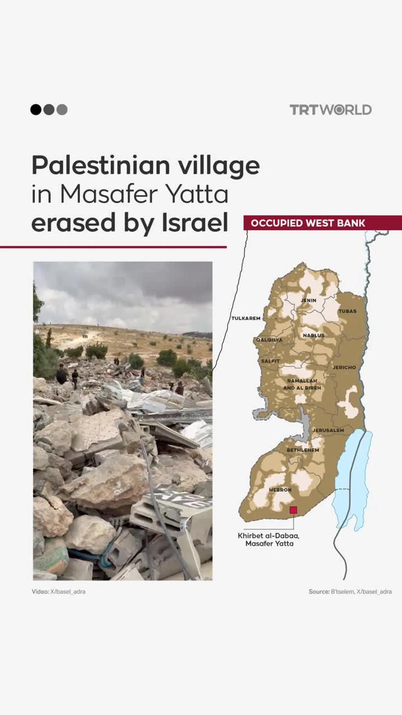 Palestinian homes demolished in occupied West Bank